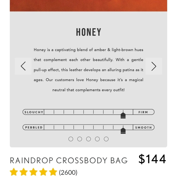 Portland Leather Goods Large Honey Raindrop Bag With Extras - Picture 10 of 14